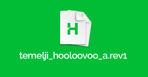Dokument koji je osnova HOOLOOVOO-a: Feedback wanted